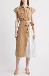 Zoe Ltd - Tie Waist Midi Shirtdress