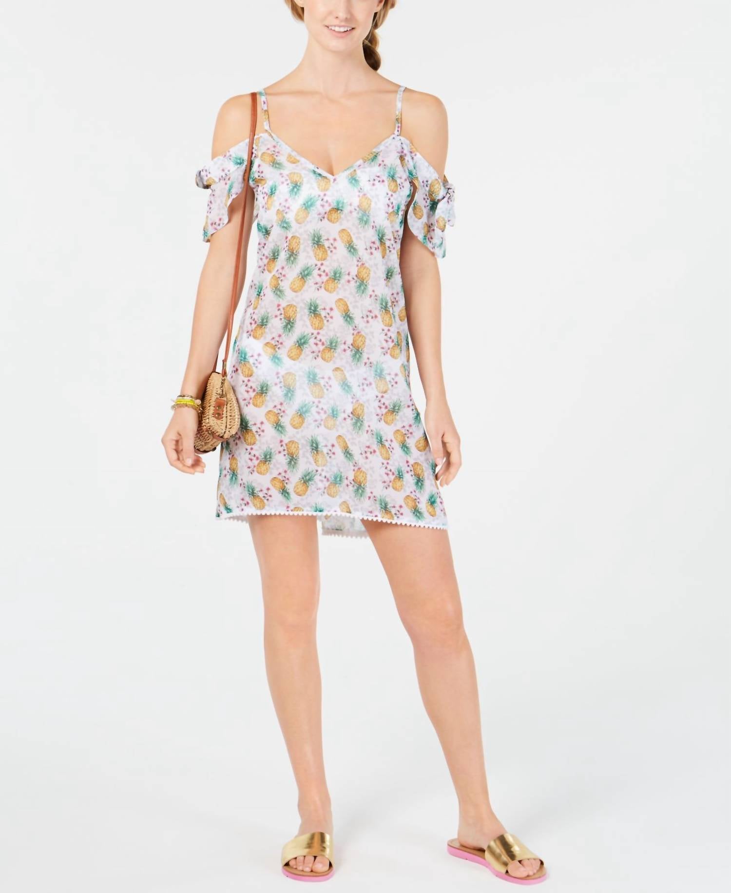 Miken - Women's Flutter Sleeve Cover Up Dress