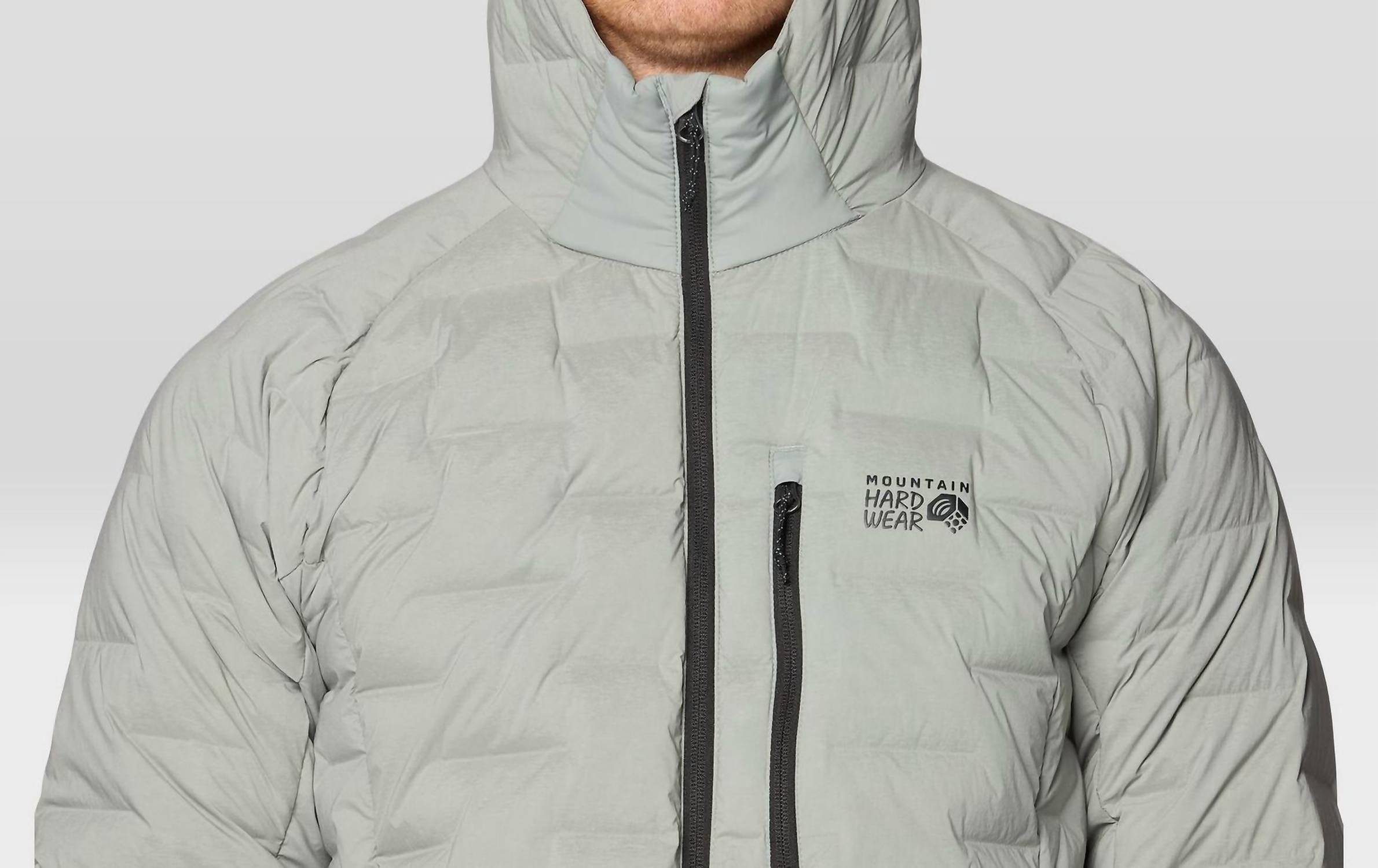 Mountain Hardwear Stretchdown Hoody in wet stone - men's jacket - view 6
