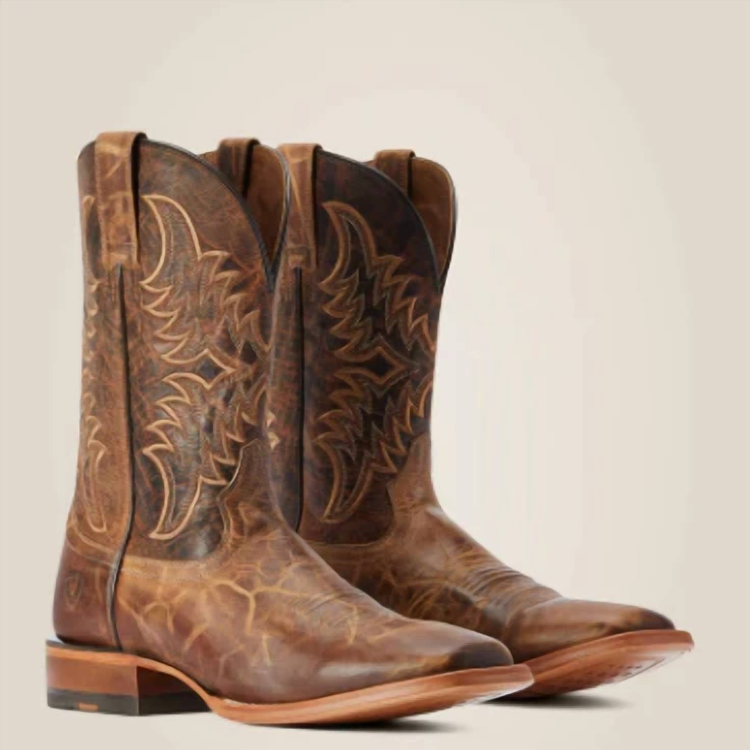 Ariat - Men's Point Ryder All Leather Broad Square Toe Western Boot