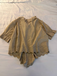 A Rare Bird - Women's Cotton Eyelet Ruffle Blouse