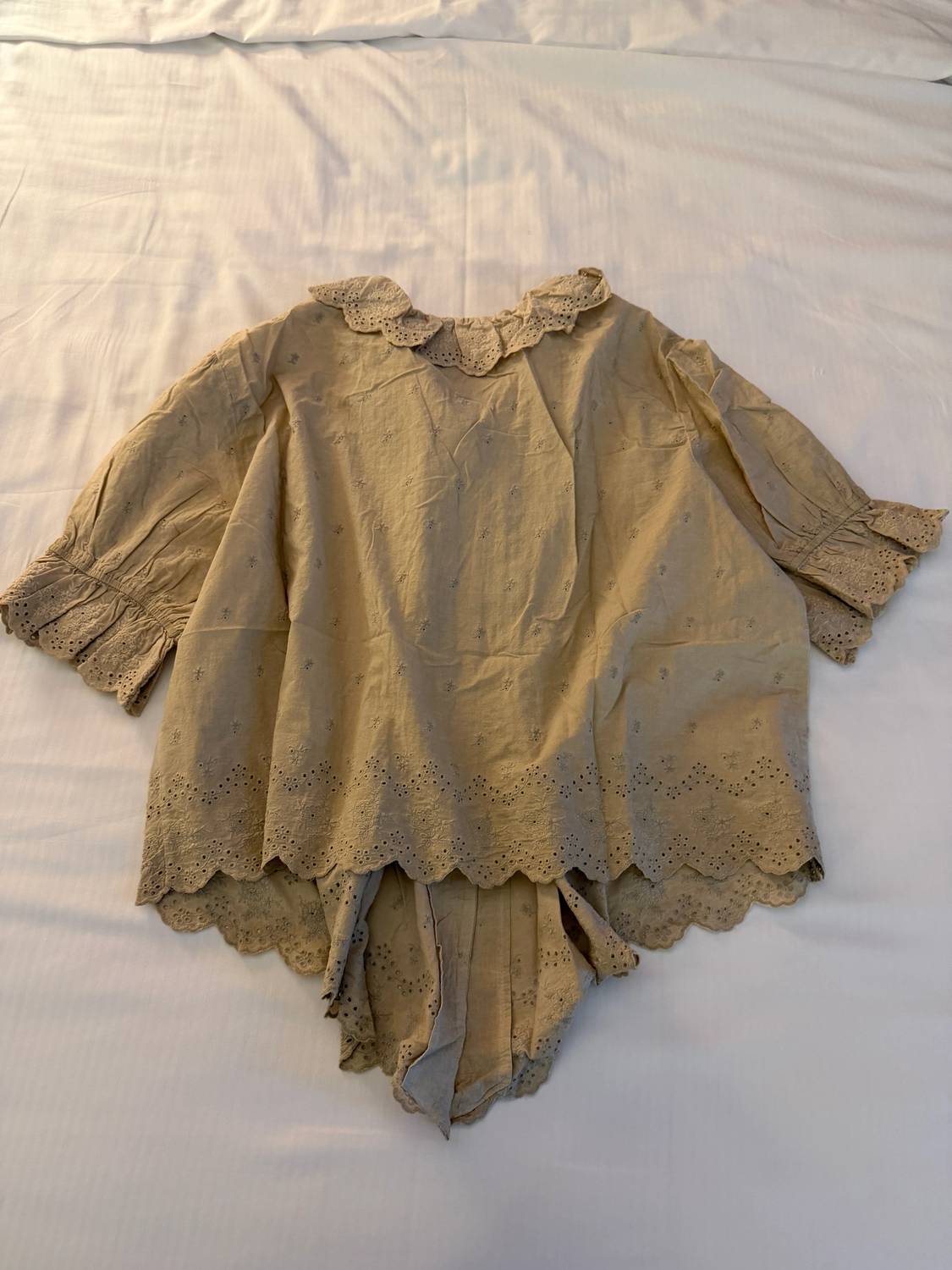 A Rare Bird - Women's Cotton Eyelet Ruffle Blouse