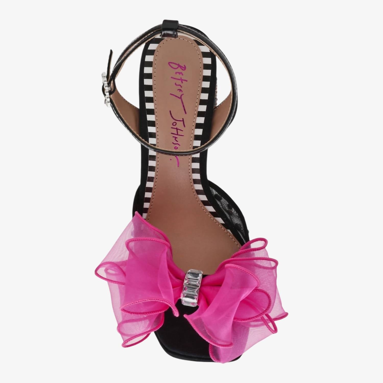 Betsey Johnson Women's Palloma Platform Heel in black with pink and leopard detail - women's heels - alternate view