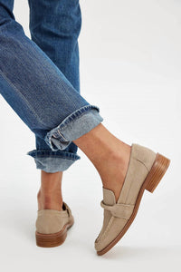 Free People Women's Bedford Loafer in oiled silt suede - women's flats - alternate view