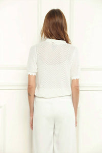 Zero Degrees Celsius - Pointelle Polo Shirt