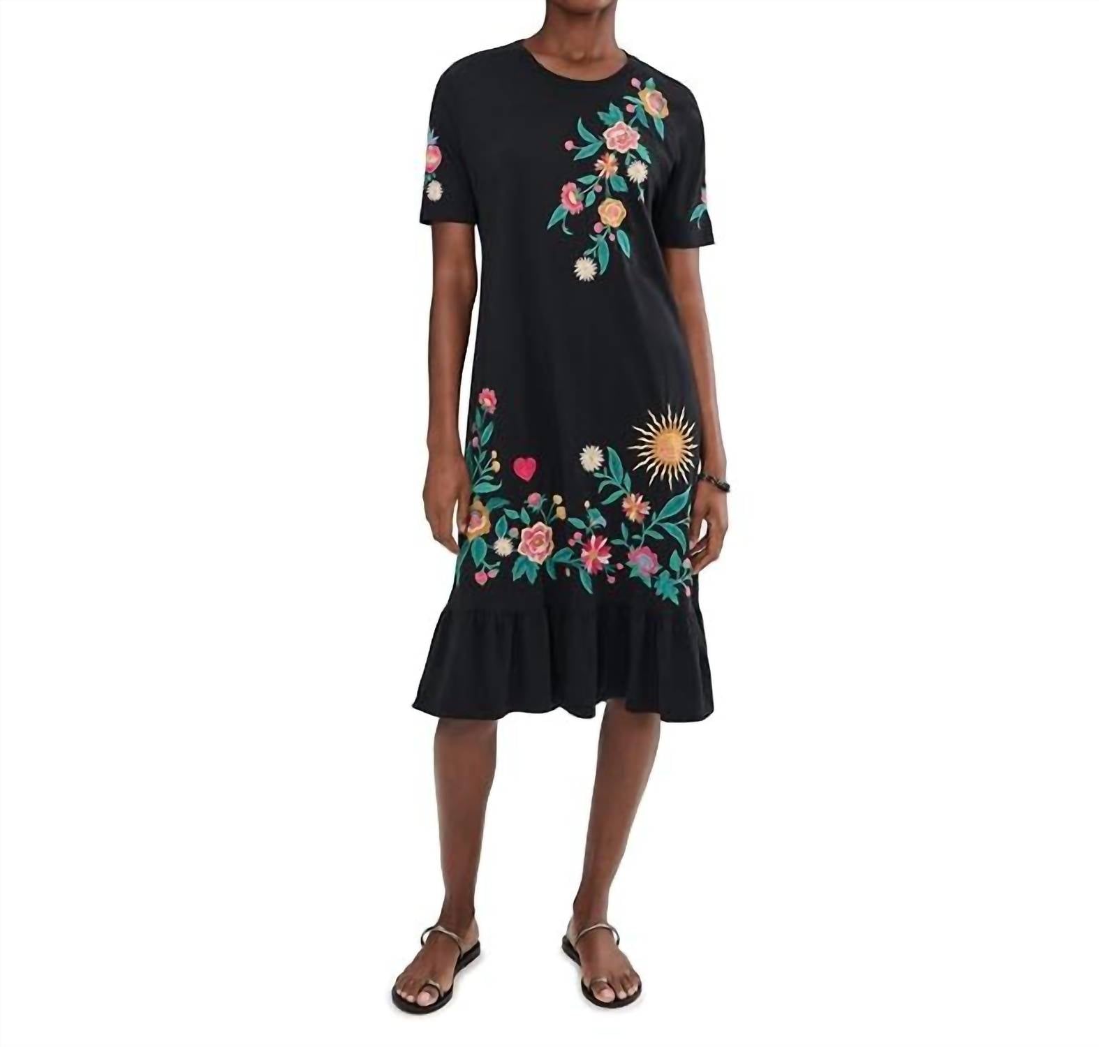 Johnny Was - Zivana Ruffle Hem Knit Midi Dress