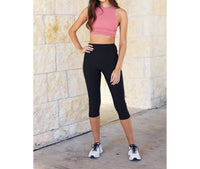 Julia Rose Cassandra Capri Leggings With Pockets in black - women's pants - view 5