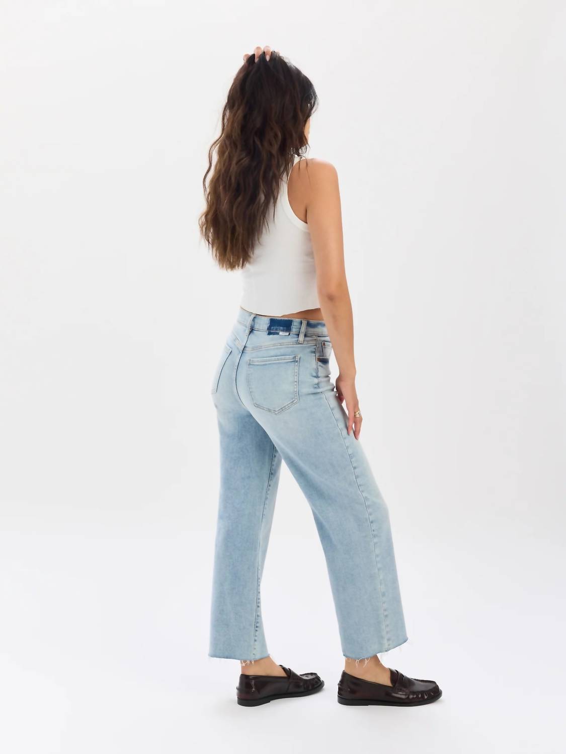 Daze - Pleaser High Rise Wide Ankle Jeans
