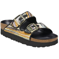 BIRKENSTOCK Women's Arizona Pap French Piping Sandals in gold - women's sandal