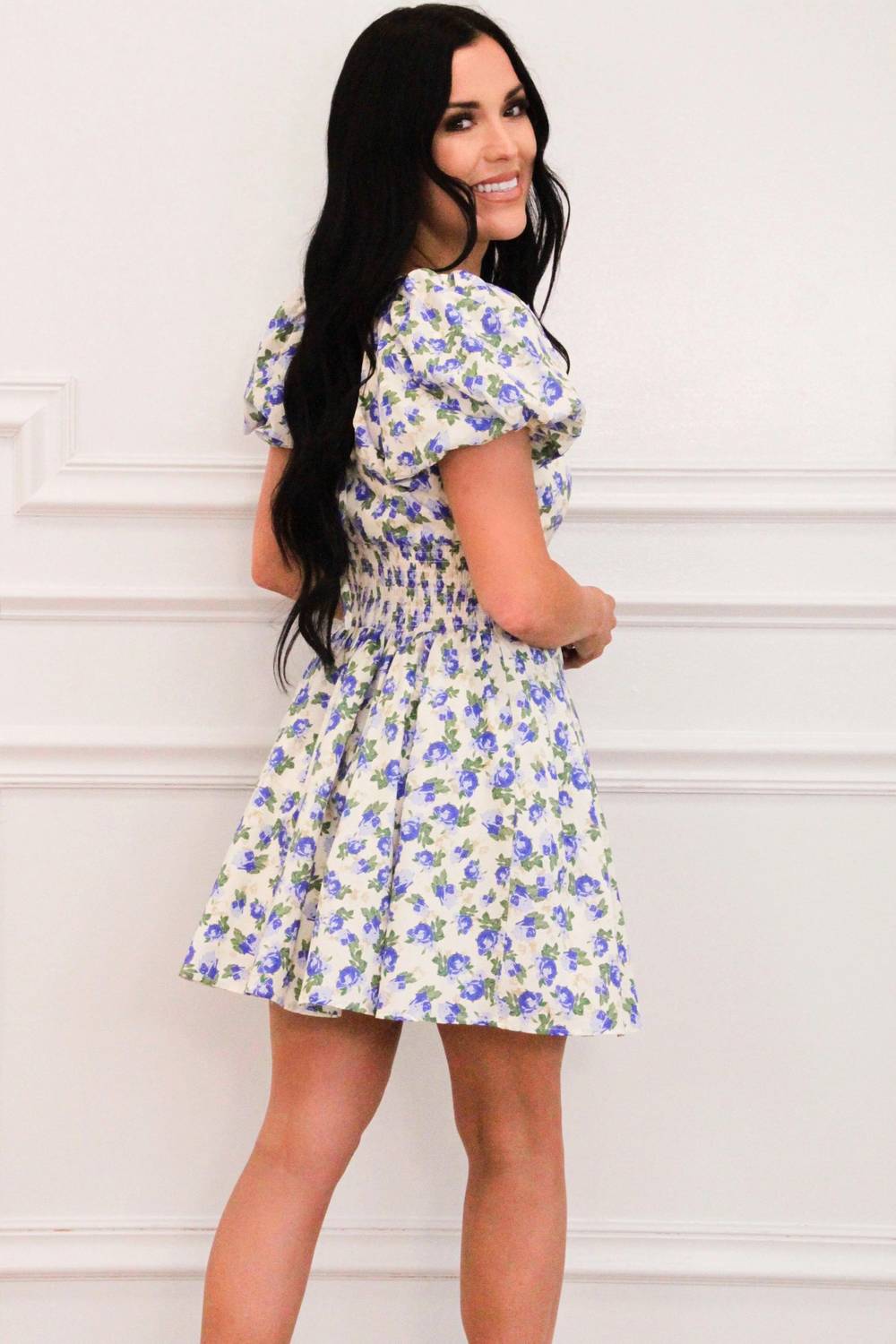 Mable - Jayde Floral Square Neck Mini Dress