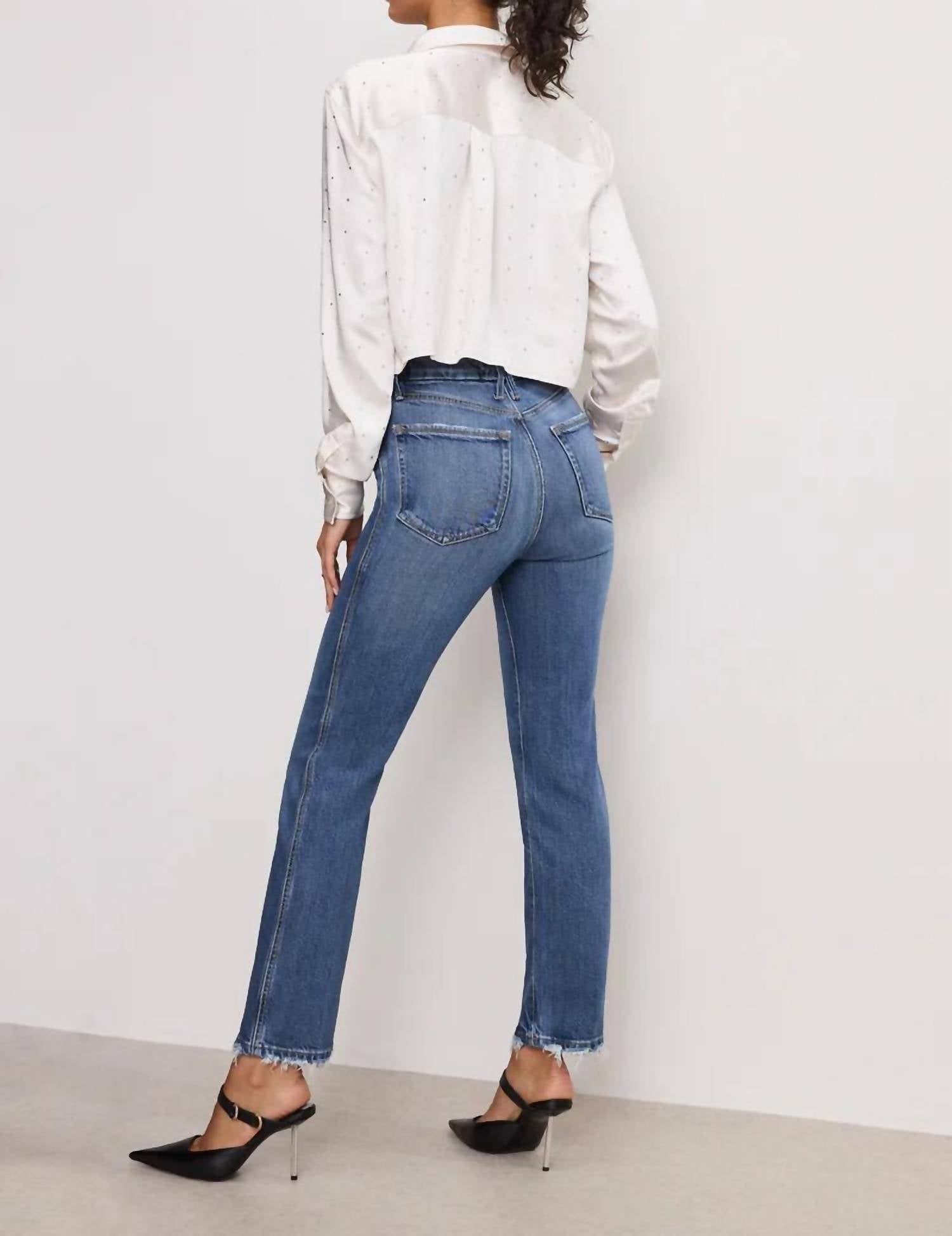 Good American - Soft-tech Good Curve Straight Jeans