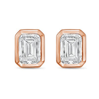 Diana M Jewels - Women's Emerald Lab-grown Diamond Stud Earrings (1.00 Tcw) - Delicate