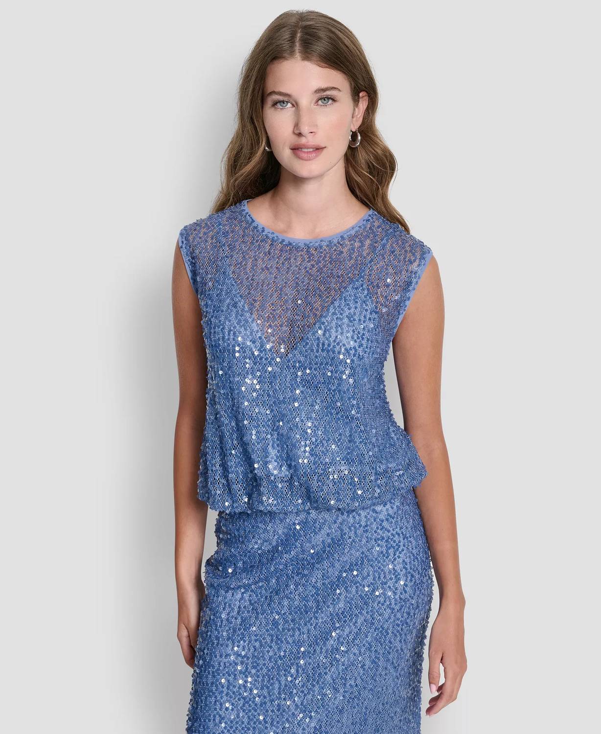 Dkny - Sleeveless Bubble Hem Liberty Top