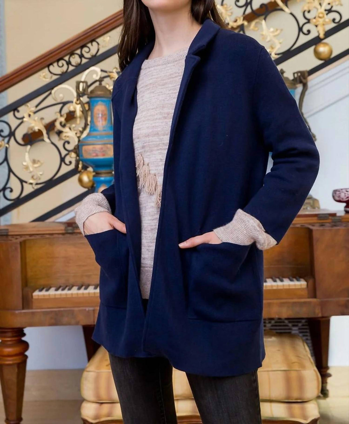 Thml - 3/4 Sleeve Sweater Blazer