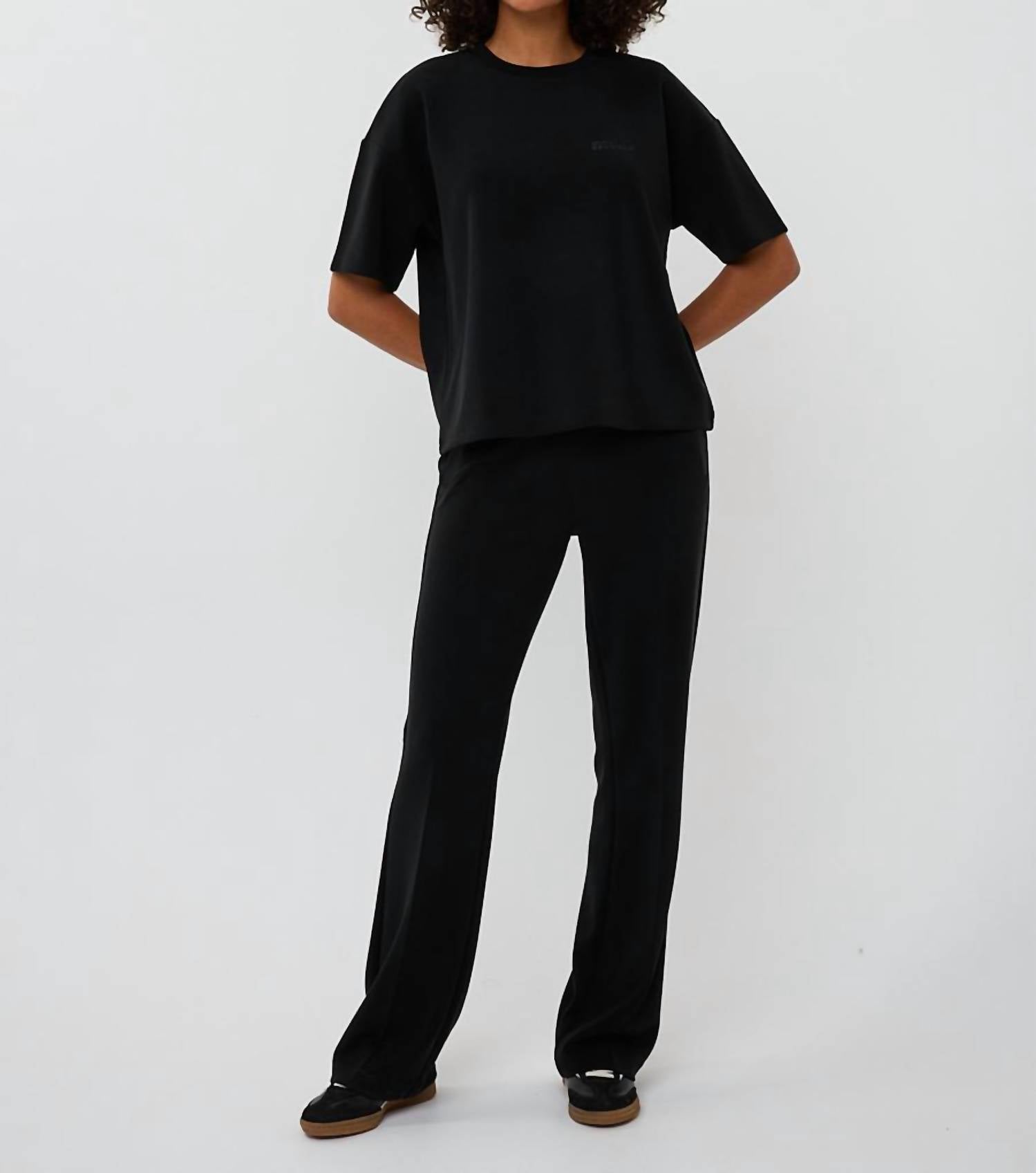 Esqualo - Modal Wide Leg With Seam And Drawstring Trouser