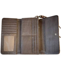 Angel Ranch Women's Studded Python Clutch in brown - women's bag - detail view