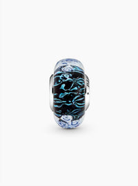 Pandora Women's Rounded Murano Glass Charm in wavy blue - women's item - detail view