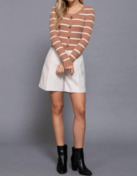 Active Basic - Round Neck Stripe Sweater