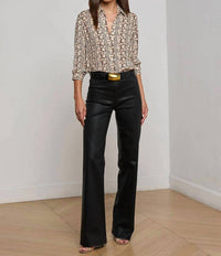 L'Agence - Women's Nina Long Sleeve Geo Print Blouse