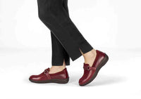 Orthofeet Women's Chelsea Dress Shoe in cherry - women's flats - alternate view