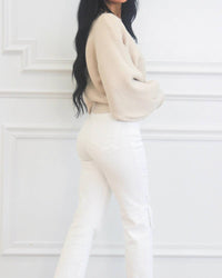 Zenana - Staple Moment Boat Neck Balloon Sleeve Sweater