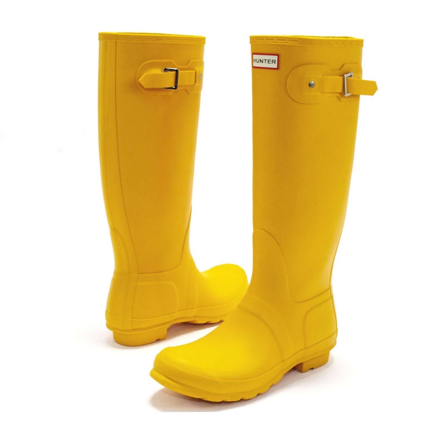 HUNTER Women's Original Tall Rain Boots in yellow - women's shoe - view 5
