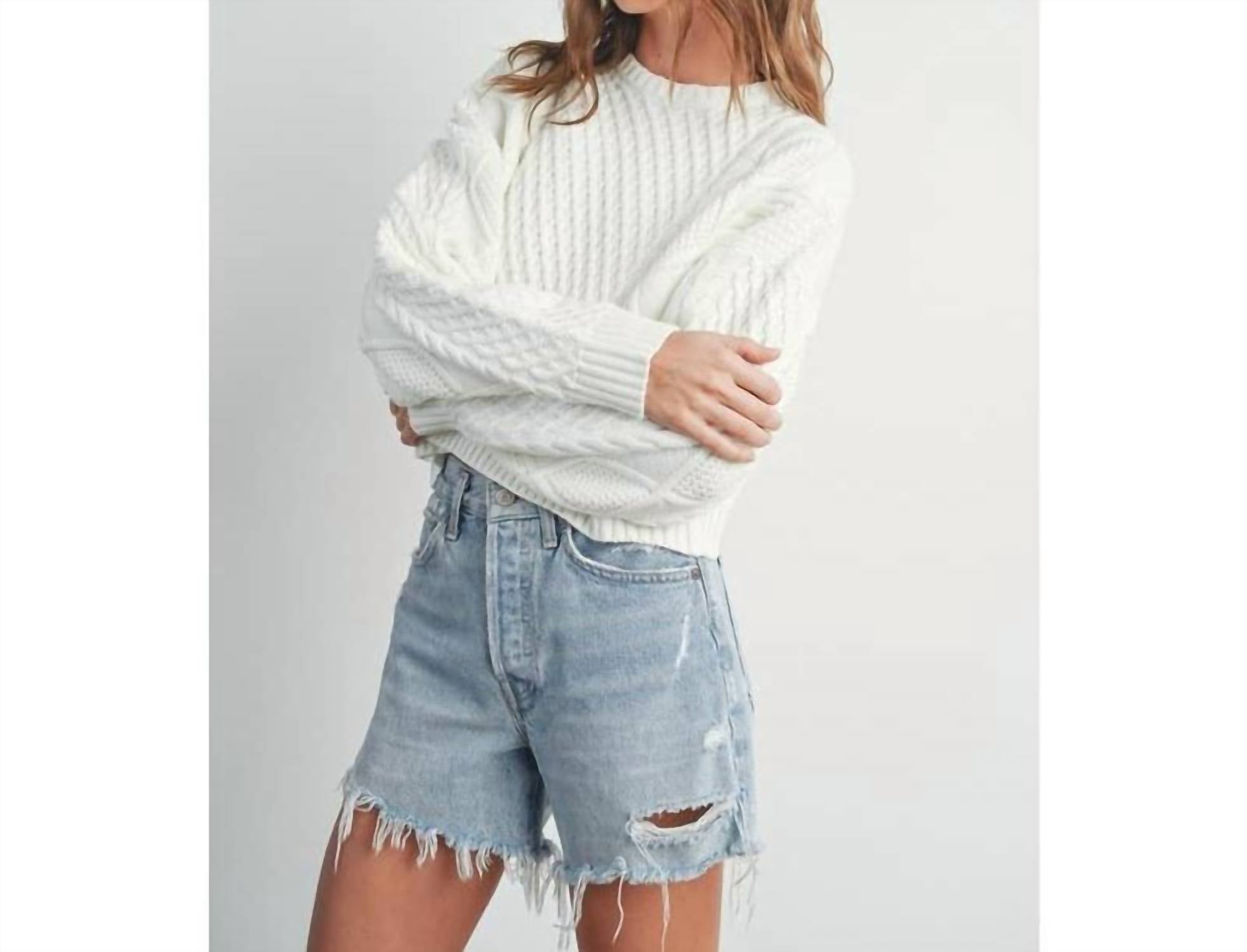 Style Usa - Cable Knit Sweater top