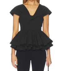 Maude - Serena Tiered Ruffle Hem Top