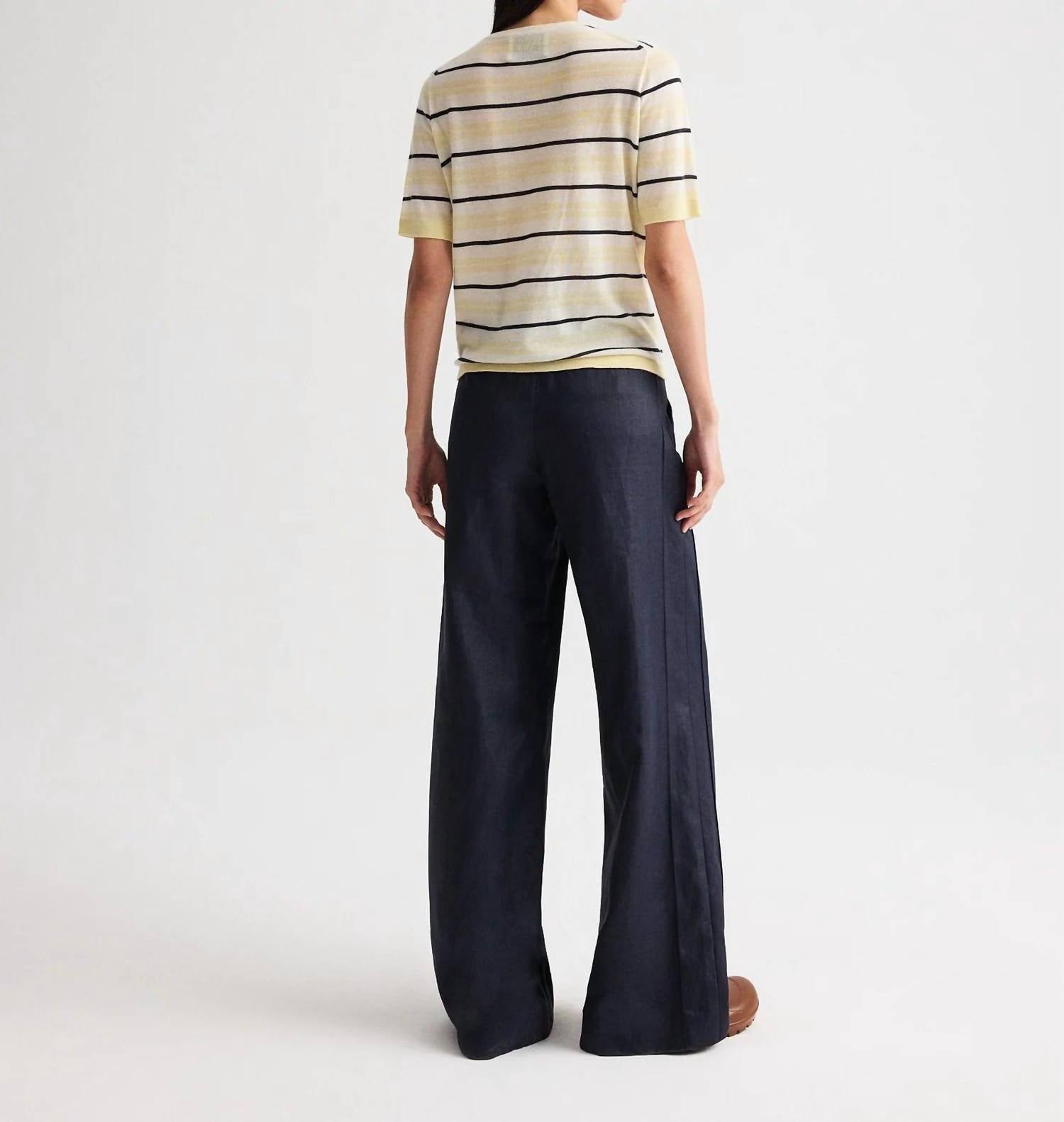Twp - Women's Striped Short Sleeve Top