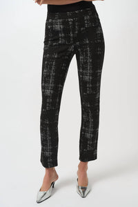 Joseph Ribkoff - Plaid Jacquard Cropped Pants