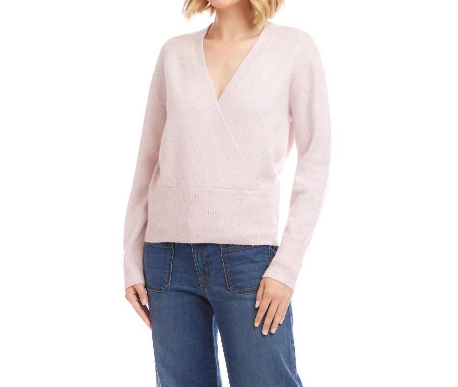 Karen Kane - Starling Sequin Wrap Sweater