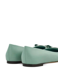 Salvatore Ferragamo Women's Ballerina Shoe in green - women's flats - alternate view