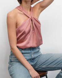Greylin - Lucinda Satin Halter Top