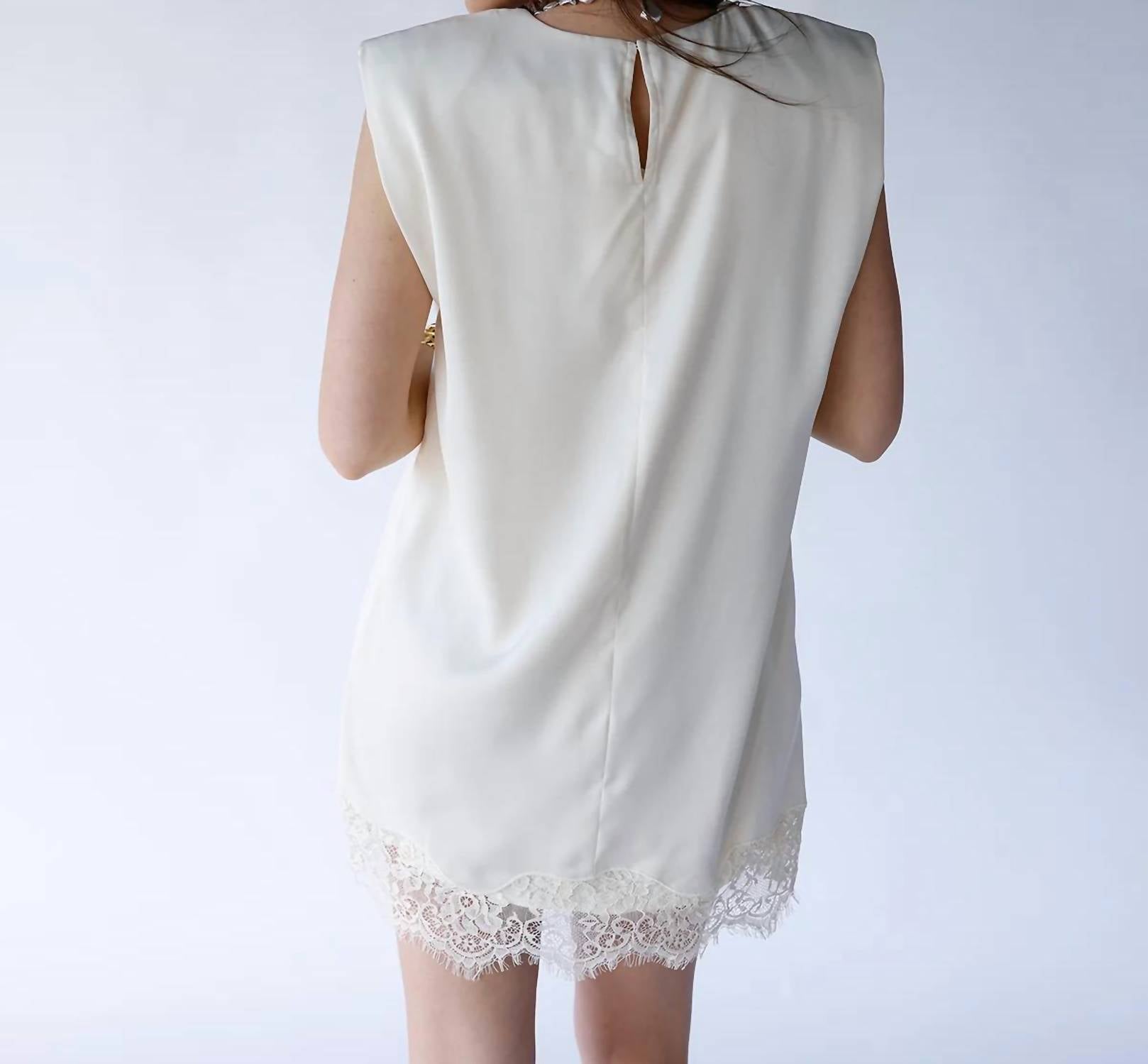 Luvee - Peyton Lace Trim Mini Dress