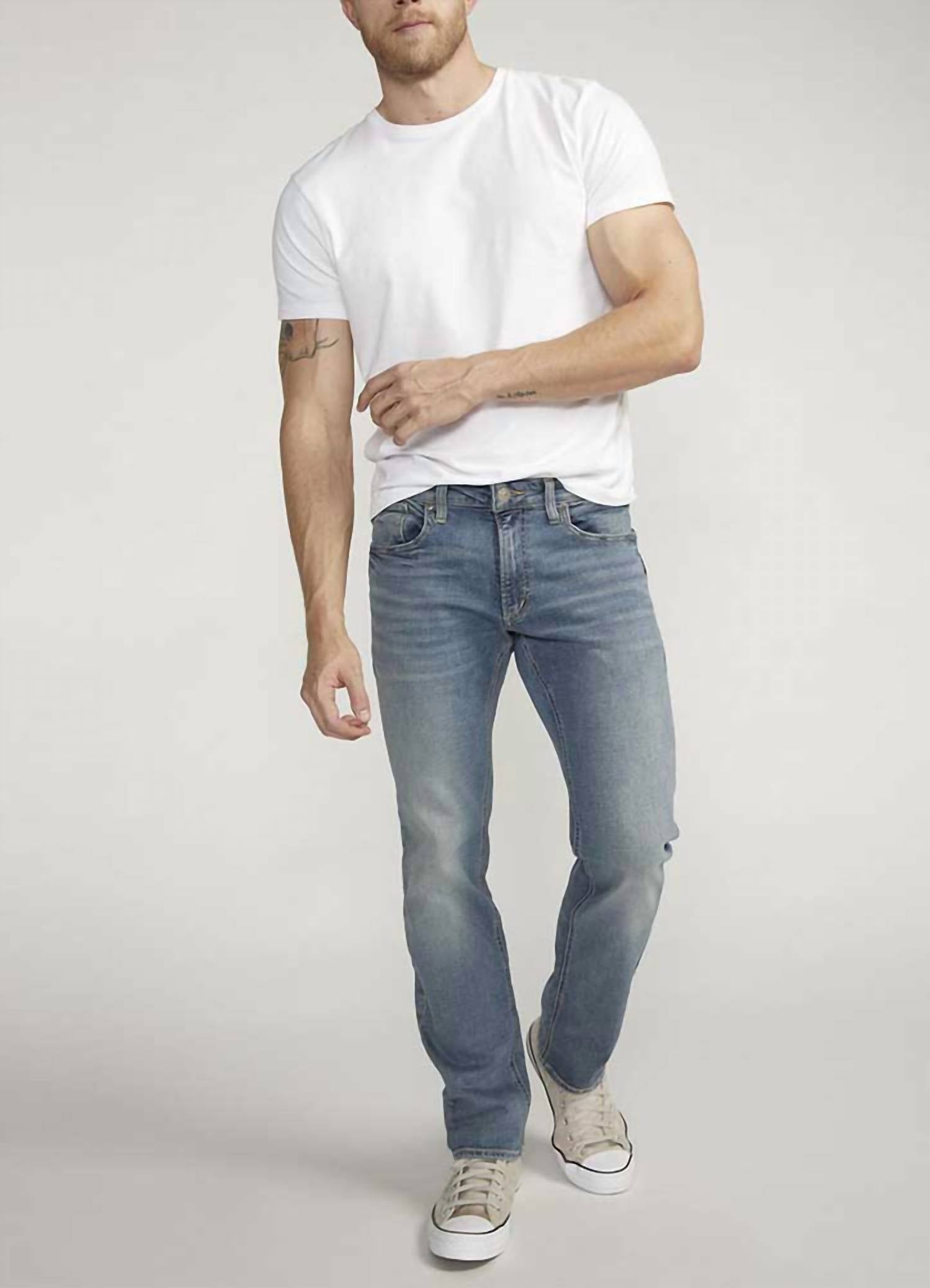 Silver Jeans Co Allan Slim Fit Slim Straight Leg Jeans in indigo - men's jeans