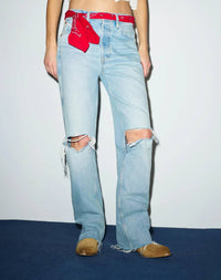 Re/Done - 90s High Rise Loose Jeans With Bandana