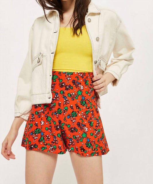 Topshop - Ditsy Floral Print High Rise Lightweight Shorts