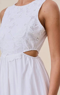 Mint Exclusives - Gardenia Cut Out Embroidered Maxi Dress