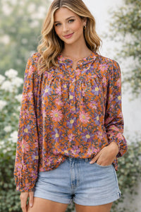 Joy Joy Pull over top in wildflower - women's blouse