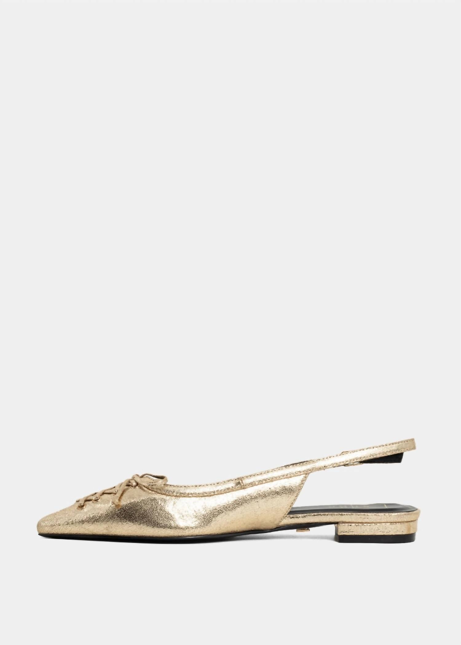 SHU SHOP Women's Amy Slingback Flats in gold - women's flats - detail view