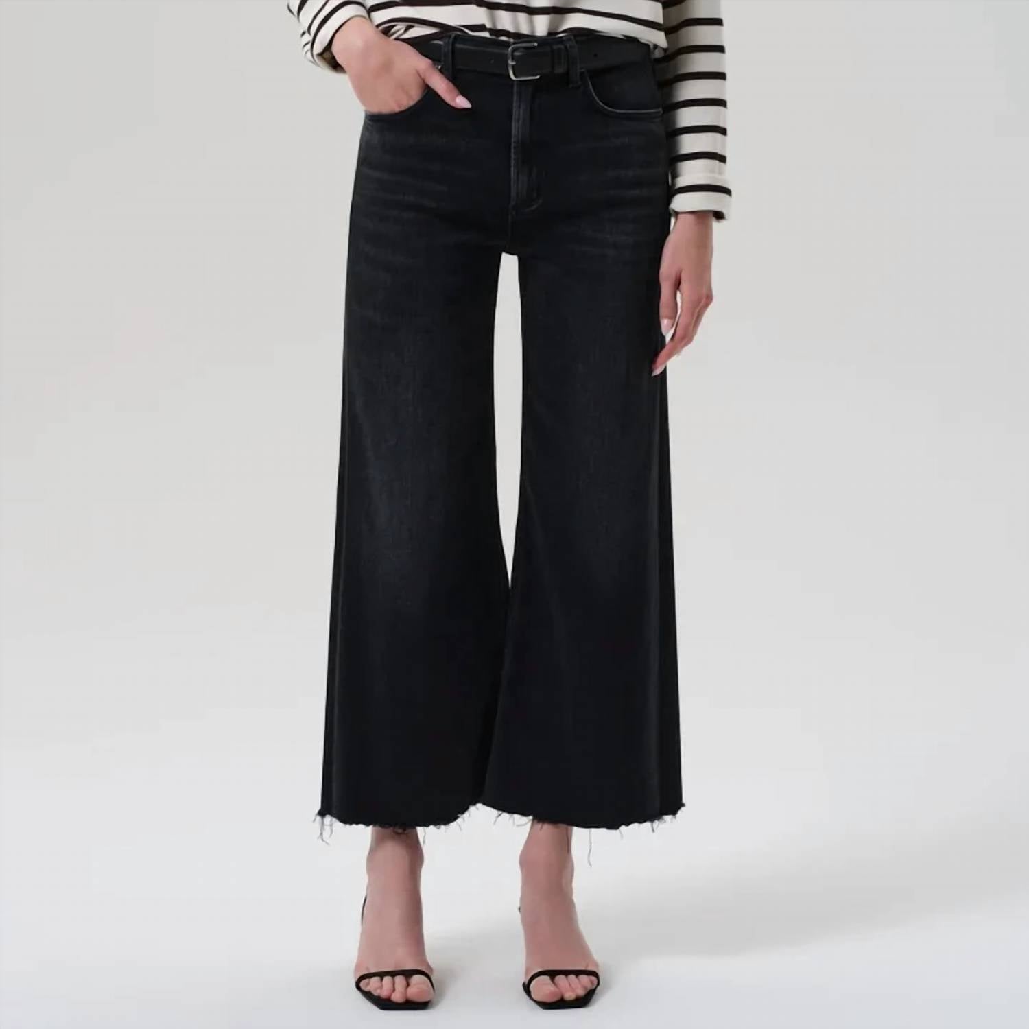 Citizens Of Humanity - Lyra Wide Leg Crop Raw Hem Jeans