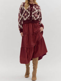 Entro - Floral Knitted Cardigan