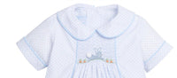 Little English - Boy's Chest Smocked Bubble Romper