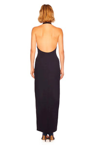 Susana Monaco - Halter Low Back Slit Maxi Dress