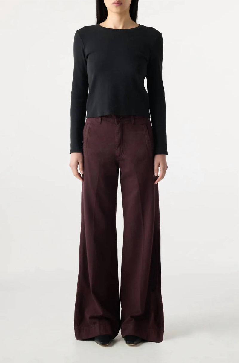 AMO Frida Trouser in aubergine - women's pants