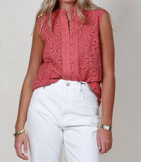 Mos The Label - Sara Lace Sleeveless Blouse