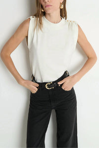 Nation Ltd - Mikka Buttoned Shoulder Tank