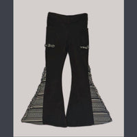Jayli - Women's Cotton Fleece Stonewashed Pants With Gherri Trim