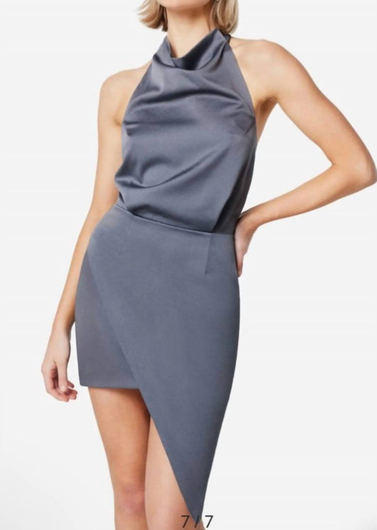 Elliatt - Asymmetric Satin Cocktail Dress