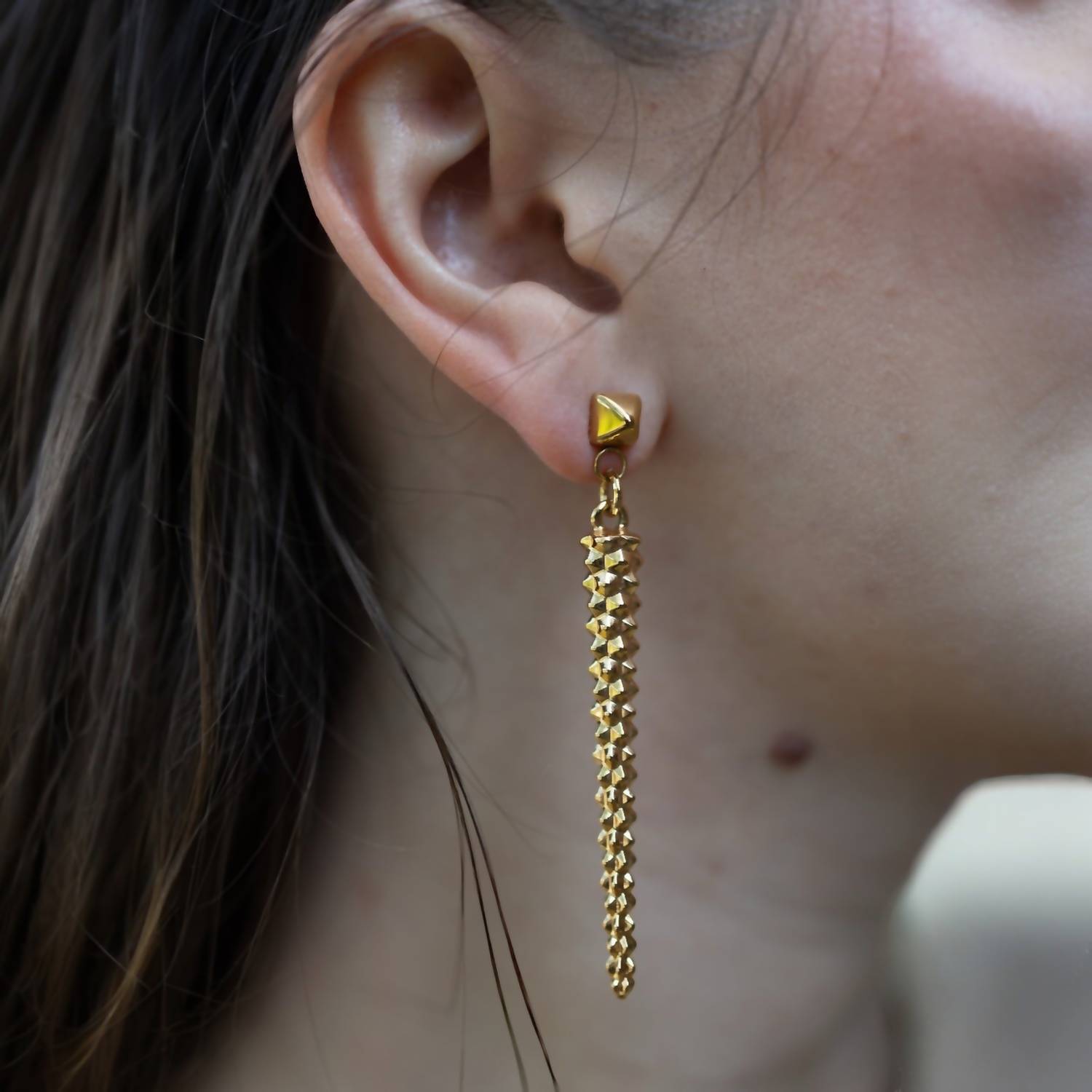 Jagged Halo Jewelry - Women's Artemis Studded Dangle Earrings